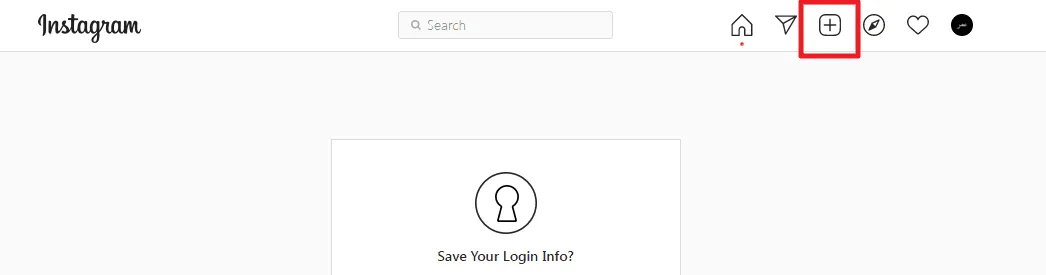 Cara Upload Foto di Instagram PC/Laptop Tanpa Aplikasi 4 klik ikon tambah Cara Upload Foto di Instagram PC/Laptop Tanpa Aplikasi 2 klik ikon tambah