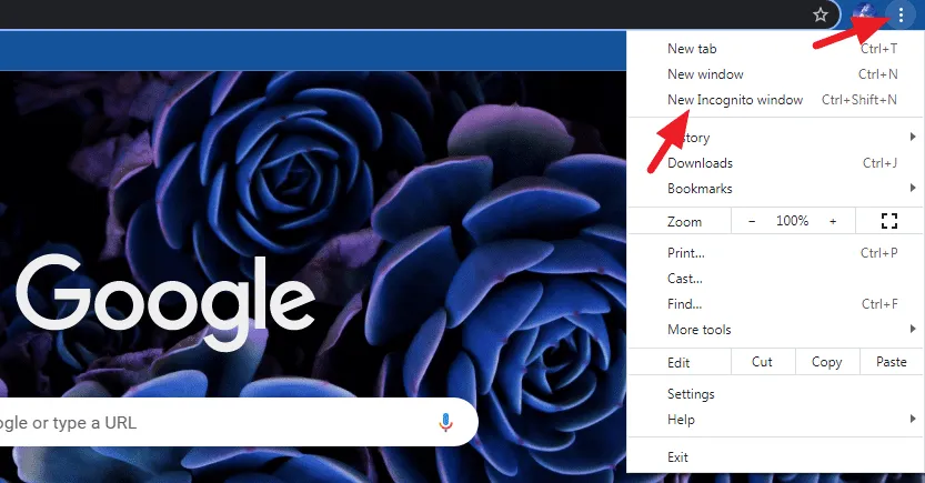 klik tiga titik vertikal 2 Cara Menggunakan Incognito Chrome Agar Tidak Terlacak 2 klik tiga titik vertikal