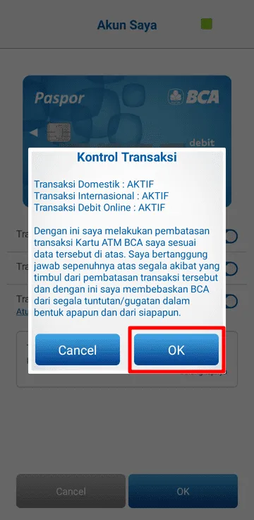 kontrol transaksi Cara Jadikan Kartu Debit BCA Bisa untuk Transaksi Online 11 kontrol transaksi