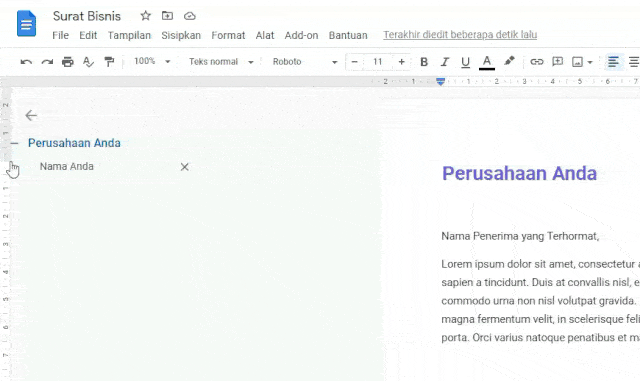 margin vertikal Cara Mengatur Jarak Margin Kertas di Google Docs 8 margin vertikal