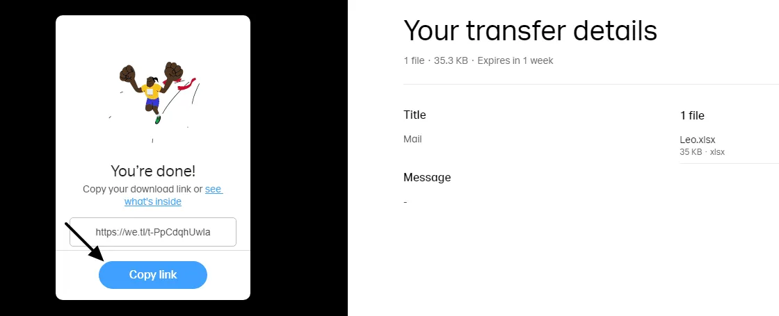 copy link Cara Mengirim File via Internet Menggunakan WeTransfer 10 copy link