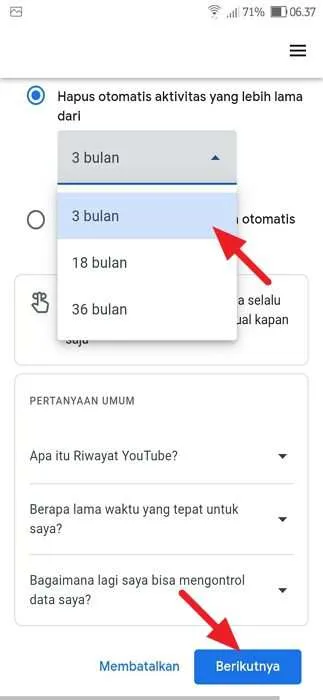 hapus otomatis yt android 1 Cara Menghapus Histori Tontonan YouTube Secara Otomatis 13 hapus otomatis yt android 1