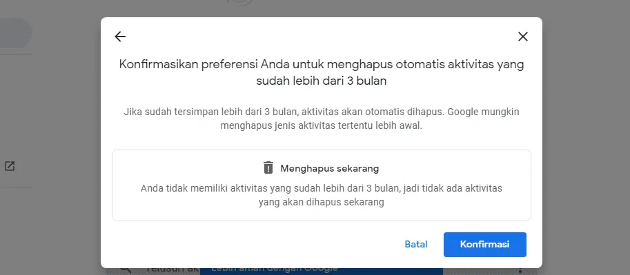 konfirmasi hapus otomatis tiga bulan Cara Menghapus Histori Tontonan YouTube Secara Otomatis 6 konfirmasi hapus otomatis tiga bulan