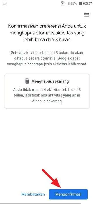 mengonfirmasi yt android Cara Menghapus Histori Tontonan YouTube Secara Otomatis 14 mengonfirmasi yt android