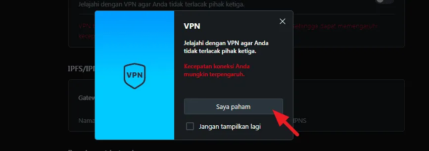 pemberitahuan vpn 2 Cara Buka Blokir Situs Menggunakan Browser Opera 4 pemberitahuan vpn