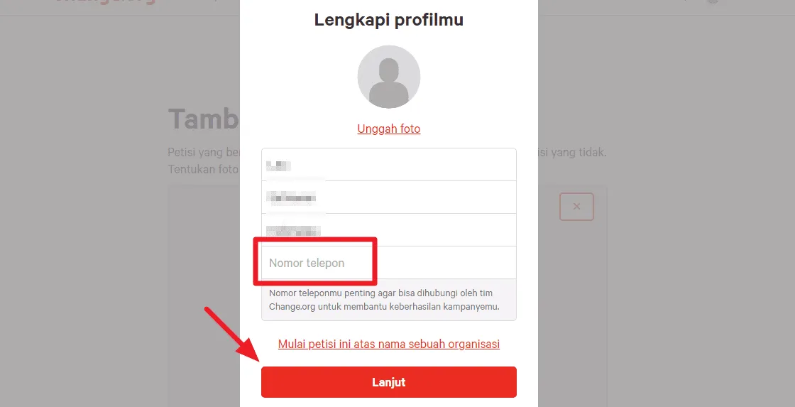profil petisi Cara Mudah Membuat Petisi Online di Change.org 13 profil petisi