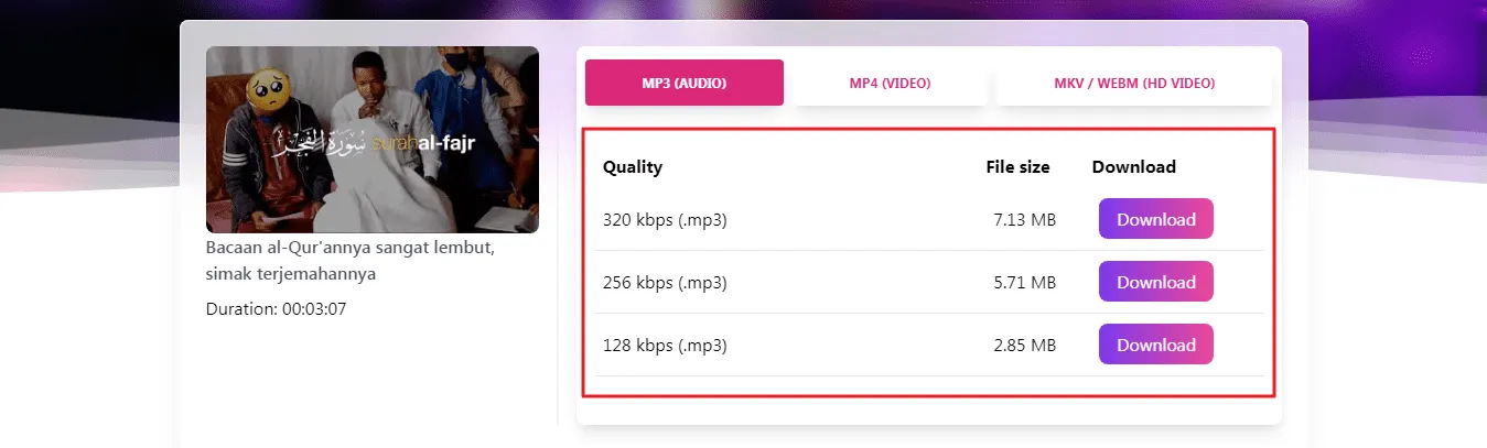 4 Cara Download Video YouTube Menjadi MP3 Tanpa Aplikasi 10 ukuran file 4 Cara Download Video YouTube Menjadi MP3 Tanpa Aplikasi 8 ukuran file