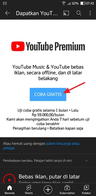 Screenshot 20211230 0743553 Cara Berlangganan YouTube Premium 30 Hari Secara Gratis 3 Screenshot 20211230 0743553