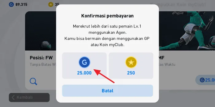 Screenshot 20220123 073710 Cara Beli Pemain di PES Android dengan GP dan Koin MyClub 8 Screenshot 20220123 073710