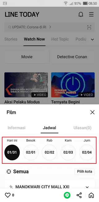 Screenshot 20220131 085025 Cara Melihat Jadwal Film di Bioskop Menggunakan LINE 6 Screenshot 20220131 085025