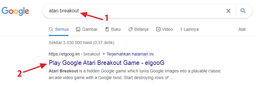 atari breakout Cara Mainkan 8 Game Tersembunyi di Google Chrome 7 atari breakout