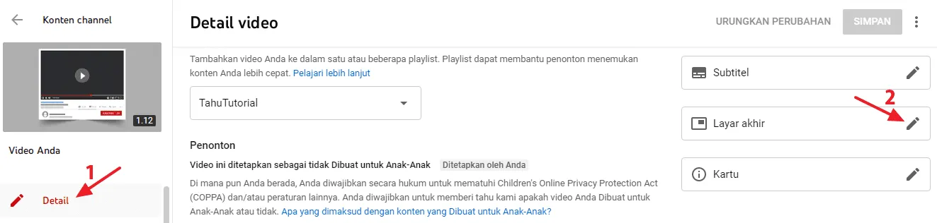 Cara Membuat Rekomendasi Tontonan di Akhir Video YouTube 7 layar akhir Cara Membuat Rekomendasi Tontonan di Akhir Video YouTube 5 layar akhir