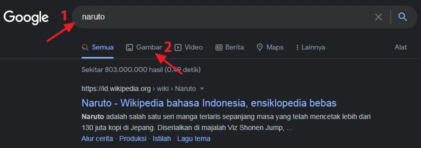 naruto Cara Mencari Gambar di Google Gratis dan Bebas Hak Cipta 1 naruto
