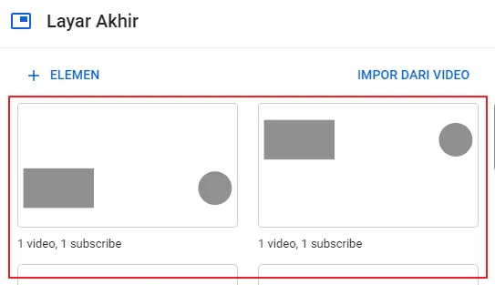 Cara Membuat Rekomendasi Tontonan di Akhir Video YouTube 8 pilih elemen layar akhir Cara Membuat Rekomendasi Tontonan di Akhir Video YouTube 6 pilih elemen layar akhir