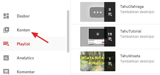 pilih konten lagi Cara Membuat dan Mengatur Playlist Video di YouTube 5 pilih konten lagi