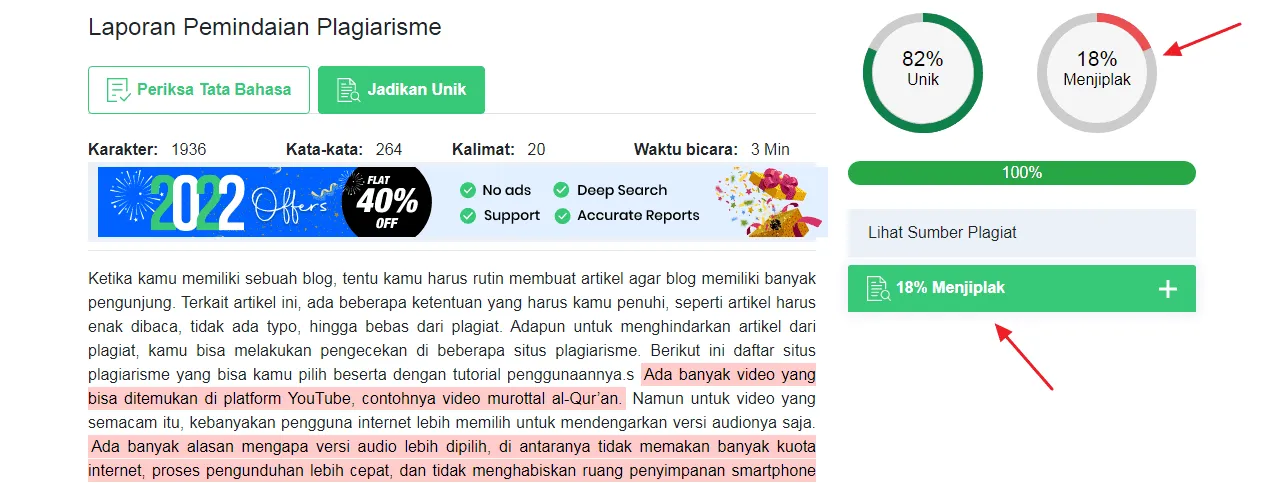 plagiat plagiarisme detector Cara Mengecek Plagiarisme Artikel di Internet Secara Akurat 20 plagiat plagiarisme detector