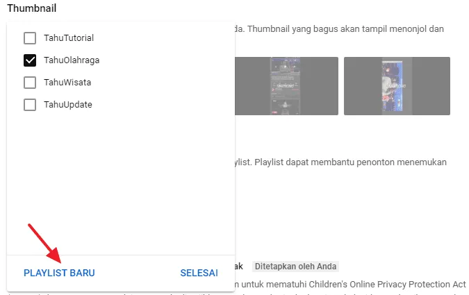 playlist di konten Cara Membuat dan Mengatur Playlist Video di YouTube 9 playlist di konten