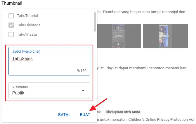 tahu sains playlist Cara Membuat dan Mengatur Playlist Video di YouTube 10 tahu sains playlist