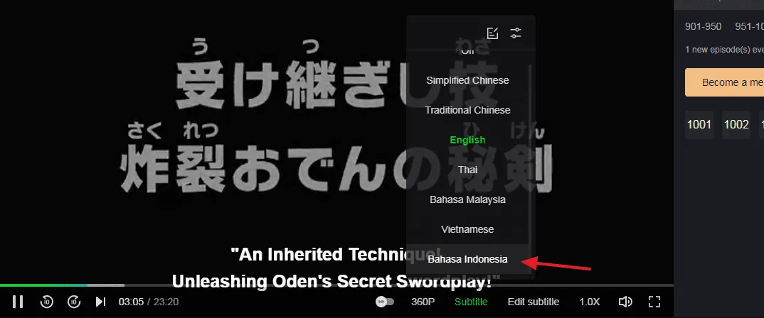 Cara Nonton Anime Gratis dan Legal di Laptop atau Smartphone 11 ubah bahasa Cara Nonton Anime Gratis dan Legal di Laptop atau Smartphone 9 ubah bahasa