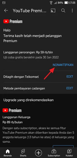 Cara Membatalkan YouTube Premium Kamu dengan Mudah 6 Screenshot 20220129 170549 Cara Membatalkan YouTube Premium Kamu dengan Mudah 4 Screenshot 20220129 170549
