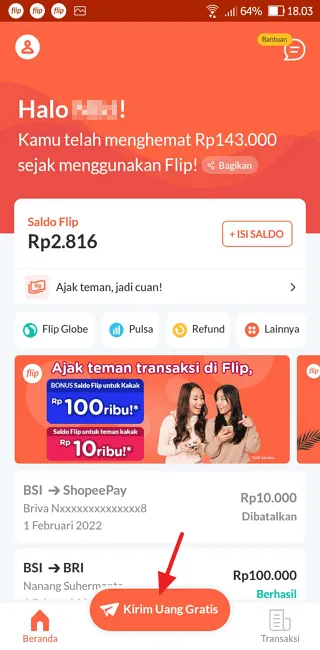 Screenshot 20220202 180319 Cara Isi Saldo ShopeePay Tanpa Biaya Admin dengan Flip 1 Screenshot 20220202 180319