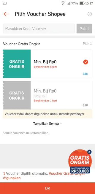 Screenshot 20220213 151754 Cara Menggunakan Voucher Shopee Agar Dapat Gratis Ongkir 6 Screenshot 20220213 151754