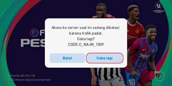 Cara Mengatasi Gagal Login di PES Mobile Karena Trafik Padat 6 Screenshot 20220224 165954 Cara Mengatasi Gagal Login di PES Mobile Karena Trafik Padat 4 Screenshot 20220224 165954