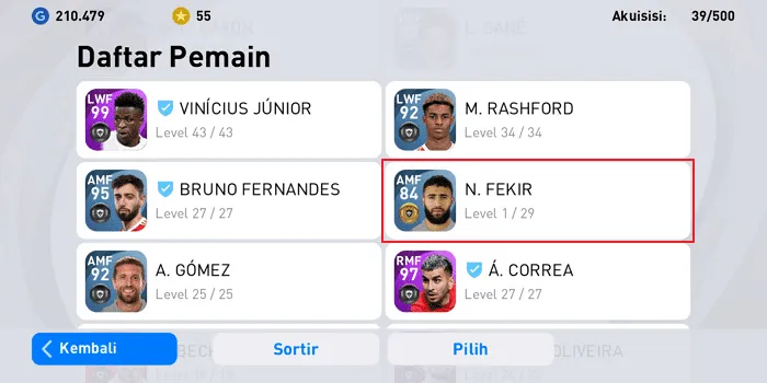 Screenshot 20220225 090506 Cara Meningkatkan Level Pemain di PES Mobile 2021 12 Screenshot 20220225 090506
