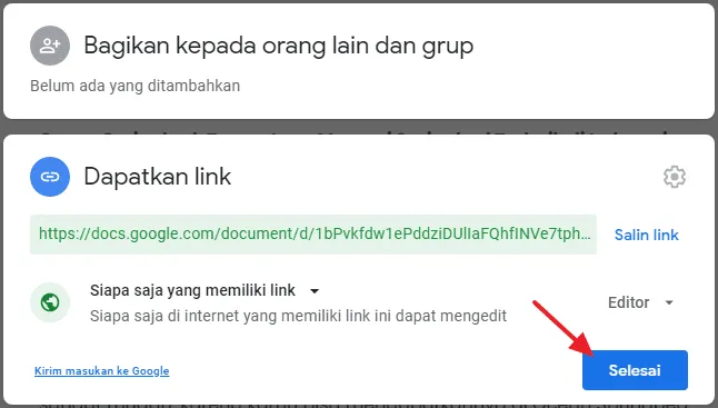 editor selesai Cara Membuat Google Docs Agar Bisa Diakses Semua Orang 8 editor selesai