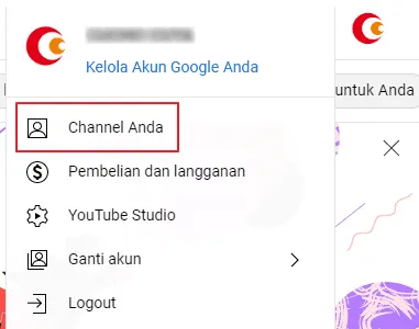 pilih channel anda Cara Ganti Header YouTube Melalui Web dan Aplikasi 1 pilih channel anda