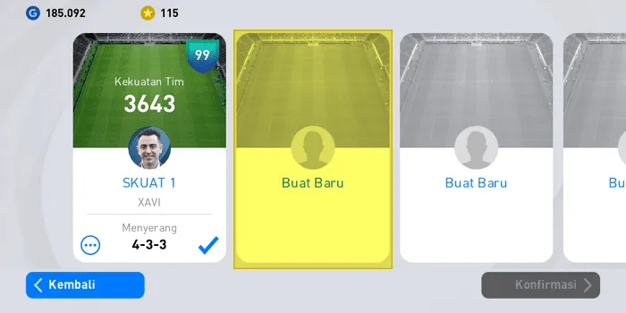 Cara Membuat Skuad Baru di PES Mobile 2021 dengan Mudah 6 Screenshot 20220328 084720 Cara Membuat Skuad Baru di PES Mobile 2021 dengan Mudah 4 Screenshot 20220328 084720