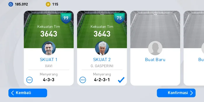Cara Membuat Skuad Baru di PES Mobile 2021 dengan Mudah 12 Screenshot 20220328 084912 Cara Membuat Skuad Baru di PES Mobile 2021 dengan Mudah 10 Screenshot 20220328 084912
