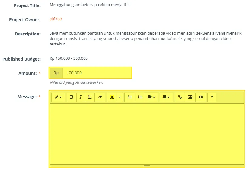 bid Cara Mendapatkan Proyek di Situs dan Aplikasi Projects.co.id 7 bid