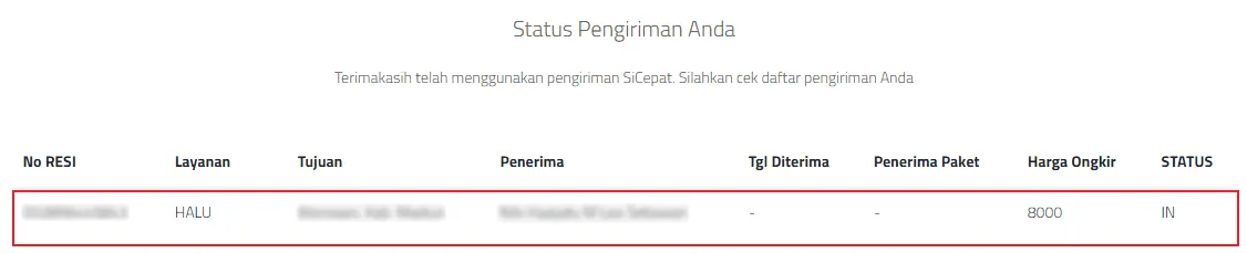 status resi Cara Cek Resi SiCepat Lewat Situs dan Aplikasi Resminya 3 status resi