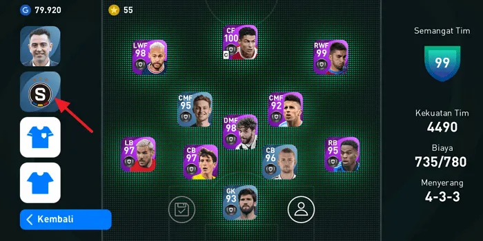 Screenshot 20220404 110648 Cara Mengganti Nomor Punggung Pemain di PES Mobile 2021 2 Screenshot 20220404 110648