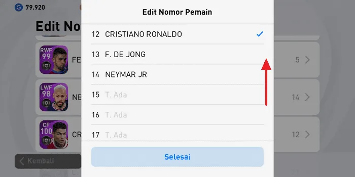 Screenshot 20220404 110816 Cara Mengganti Nomor Punggung Pemain di PES Mobile 2021 5 Screenshot 20220404 110816