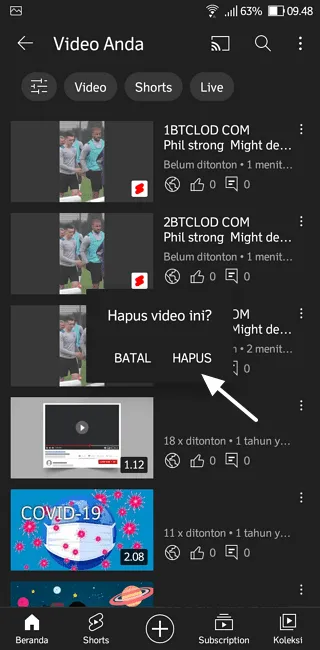 2 Cara Menghapus Video YouTube di HP dengan Mudah 8 Screenshot 20220411 094902 2 Cara Menghapus Video YouTube di HP dengan Mudah 6 Screenshot 20220411 094902