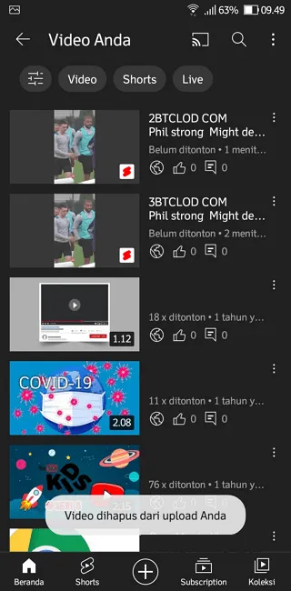 2 Cara Menghapus Video YouTube di HP dengan Mudah 9 Screenshot 20220411 094911 2 Cara Menghapus Video YouTube di HP dengan Mudah 7 Screenshot 20220411 094911