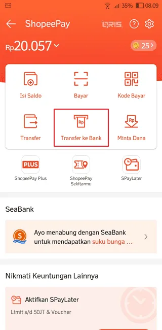 Cara Transfer Saldo ShopeePay ke Rekening Bank Kamu 4 Screenshot 20220412 080935 Cara Transfer Saldo ShopeePay ke Rekening Bank Kamu 2 Screenshot 20220412 080935