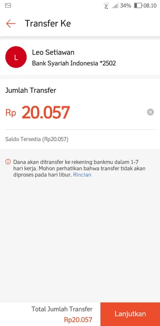 Cara Transfer Saldo ShopeePay ke Rekening Bank Kamu 6 Screenshot 20220412 081049 Cara Transfer Saldo ShopeePay ke Rekening Bank Kamu 4 Screenshot 20220412 081049
