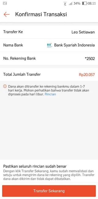 Cara Transfer Saldo ShopeePay ke Rekening Bank Kamu 7 Screenshot 20220412 081116 Cara Transfer Saldo ShopeePay ke Rekening Bank Kamu 5 Screenshot 20220412 081116