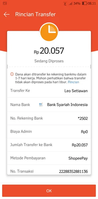 Cara Transfer Saldo ShopeePay ke Rekening Bank Kamu 8 Screenshot 20220412 081146 Cara Transfer Saldo ShopeePay ke Rekening Bank Kamu 6 Screenshot 20220412 081146
