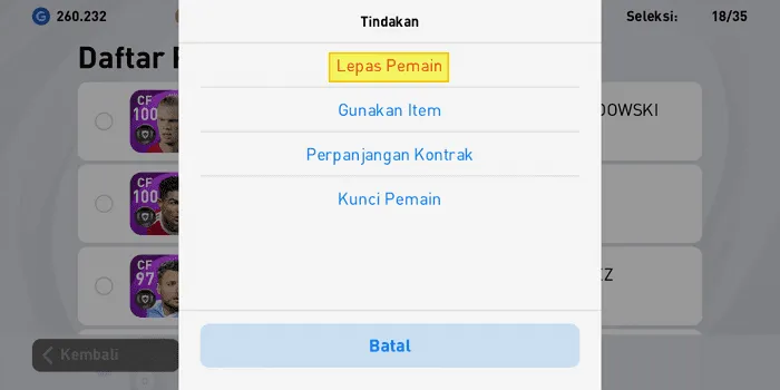Cara Kosongkan Skuad PES Mobile 2021 Secara Keseluruhan 19 Screenshot 20220413 131526 Cara Kosongkan Skuad PES Mobile 2021 Secara Keseluruhan 17 Screenshot 20220413 131526