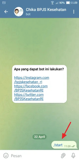 Cara Cek Status KIS PBI di Aplikasi Telegram dengan Mudah 6 Screenshot 20220422 110941 Cara Cek Status KIS PBI di Aplikasi Telegram dengan Mudah 4 Screenshot 20220422 110941