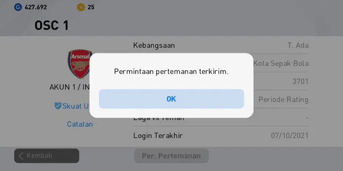 Cara Kirim Permintaan Pertemanan di PES Mobile 2021 10 Screenshot 20220423 143423 Cara Kirim Permintaan Pertemanan di PES Mobile 2021 8 Screenshot 20220423 143423