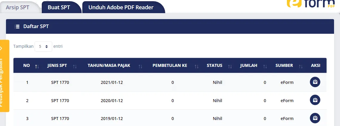 Cara Melihat Riwayat Pelaporan SPT Tahunan di DJP Online 7 arsip spt Cara Melihat Riwayat Pelaporan SPT Tahunan di DJP Online 5 arsip spt