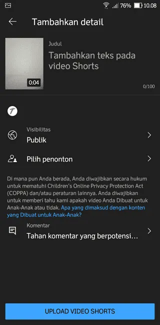 Cara Membuat Video Pendek YouTube Shorts di HP 9 Screenshot 20220519 100833 Cara Membuat Video Pendek YouTube Shorts di HP 7 Screenshot 20220519 100833