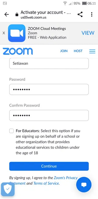 Screenshot 20220522 061139 Cara Buat Akun Zoom di HP dengan Mudah dalam 3 Menit 7 Screenshot 20220522 061139