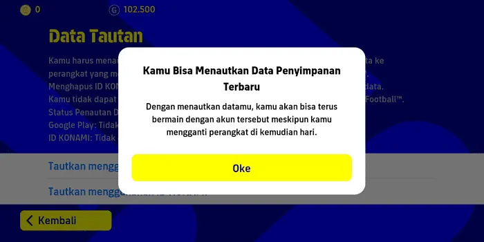 Screenshot 20220603 104115 Cara Menautkan Akun eFootball ke ID Konami Agar Data Aman 4 Screenshot 20220603 104115