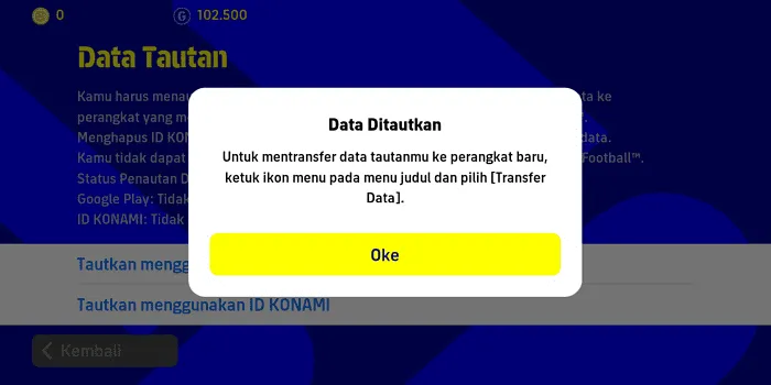 Screenshot 20220603 110656 Cara Menautkan Akun eFootball ke ID Konami Agar Data Aman 13 Screenshot 20220603 110656
